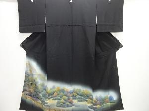 作家物　後楽園模様留袖(比翼付き)